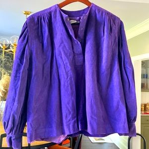 Vintage Henri bendle Valentino suede top. Size Large.